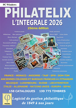 Logiciel Philatelix intégrale 2026 collection de timbres